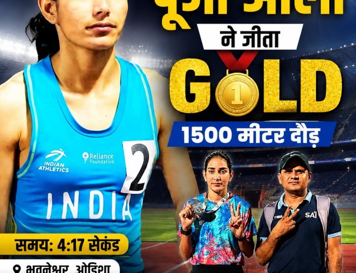 पूजा ओला ने 1500 मीटर दौड़ में जीता गोल्ड, भोपाल और मध्य प्रदेश का बढ़ाया मान