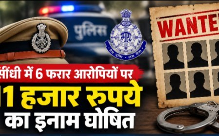 Sidhi News: छह फरार आरोपियों की गिरफ्तारी पर 11 हजार रुपये का इनाम घोषित