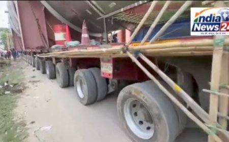 308 पहियों वाला विशाल ट्रक, 200 टन के उपकरण ने खींचा लोगों का ध्यान,लोगों की लग गई भीड़,यहां देखिए वारयल Video
