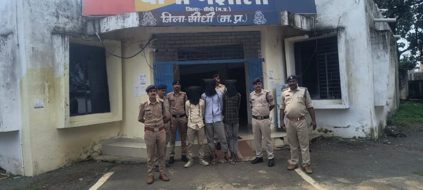 मझौली और पिपराव पुलिस ने चोरी-झपटमारी गैंग का किया पर्दाफाश, तीन आरोपी गिरफ्तार