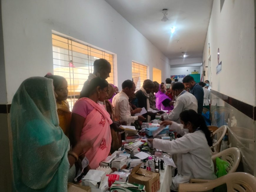 भारी बारिश के बीच अंत्योदय स्वास्थ्य मेले में उमड़ी हजारों मरीजों की भीड़, छोटी पड़ गई अस्पताल