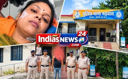 सीधी/मड़वास: कहा सुनी के चलते पति ने पेट्रोल डालकर पत्नी को लगाई आग, महिला रीवा रेफर,आरोपी पति गिरफ्तार