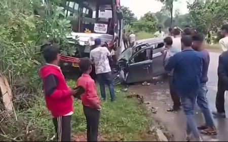 सीधी में मौत बनकर दौड़ी यात्री बस, कार के उड़े परखच्चे; तीन लोगों की दर्दनाक मौत, 5 वर्षीय मासूम गंभीर