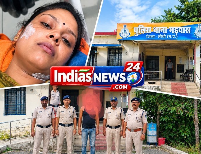 सीधी/मड़वास: कहा सुनी के चलते पति ने पेट्रोल डालकर पत्नी को लगाई आग, महिला रीवा रेफर,आरोपी पति गिरफ्तार