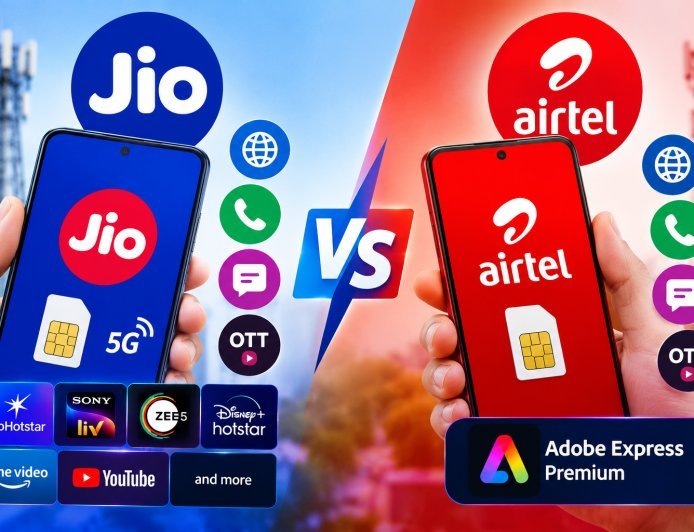 Jio का ₹500 वाला रिचार्ज Airtel पर भारी! सिर्फ ₹12 ज्यादा में 2GB डेली डेटा, अनलिमिटेड 5G समेत कई फायदे