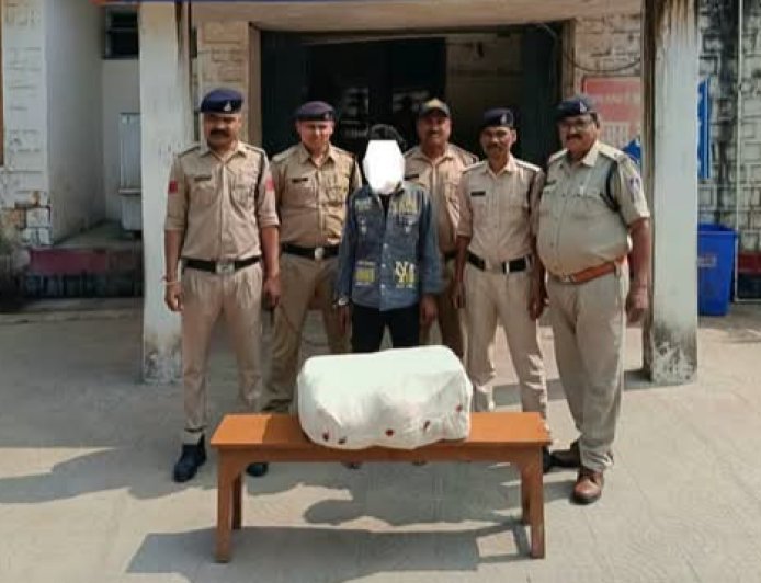 सीधी पुलिस की बड़ी कार्रवाई: 22 किलो गांजा सहित आरोपी गिरफ्तार,NDPS एक्ट के तहत मामला दर्ज