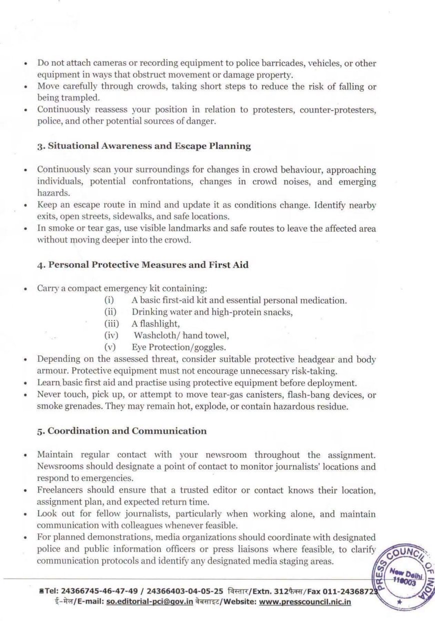 Press Council of India Guidelines: विरोध प्रदर्शन की कवरेज के लिए पत्रकारों को दिशा-निर्देश जारी