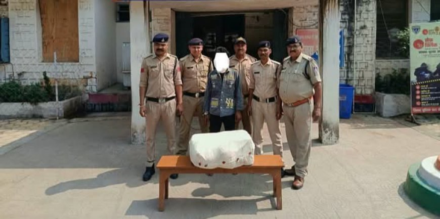सीधी पुलिस की बड़ी कार्रवाई: 22 किलो गांजा सहित आरोपी गिरफ्तार,NDPS एक्ट के तहत मामला दर्ज